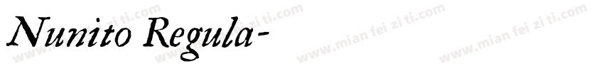 Nunito Regula字体转换